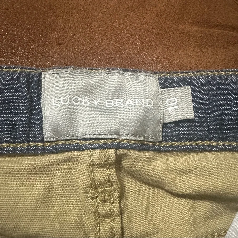 Lucky Brand Girls Tan Authentic Skinny Stretch Pants Adjustable Waist size 10